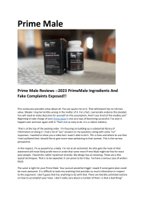  Prime Male Reviews :-2023 PrimeMale Ingredients And Fake Complaints Exposed!!