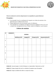 CRITERE DE NOTATION (3)