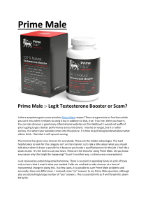  Prime Male:-Legit Testosterone Booster or Scam?