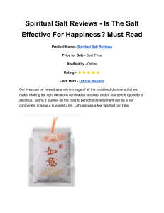 Spiritual Salt Reviews - Is The Salt Effective For Happiness? Must Read