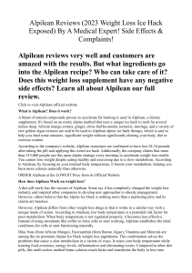 Alpilean Reviews (2023 Weight Loss Ice Hack Exposed) By A Medical Expert! Side Effects & Complaints!