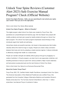 Unlock Your Spine Reviews (Customer Alert 2023) Safe Exercise Manual Program Check (Official Website)