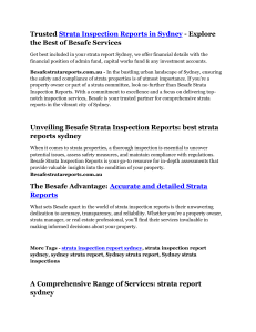 strata inspection report sydney