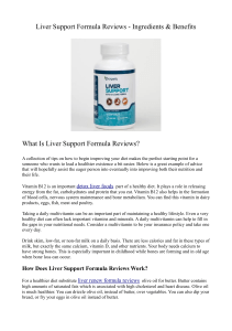 Liver Support Formula Reviews - Ingredients & Benefits