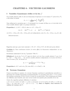 Vecteurs Gaussiens