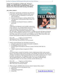 Test Bank For Maternal Child Nursing 6th Edition By Emily Slone McKinney Chapter 1-55