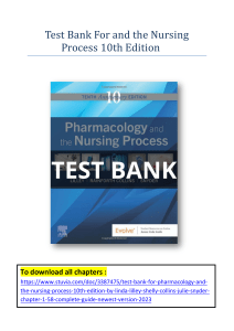 Test Bank for Pharmacology and the Nursing Process 10th Edition