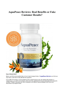 AquaPeace Reviews: Real Benefits or Fake Customer Results?