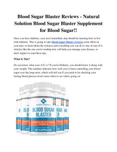 Blood Sugar Blaster Reviews - Natural Solution Blood Sugar Blaster Supplement for Blood Sugar!! 
