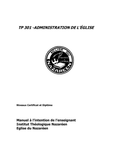 FR ITN TP301 administration de leglise
