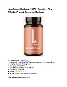 LeanBiome Reviews (2023) - Benefits, Side Effects, Price & Customer Reviews