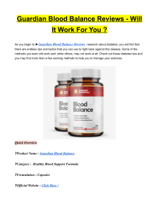 Guardian Blood Balance Reviews - Will It Work For You