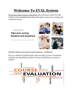 course by course evaluation