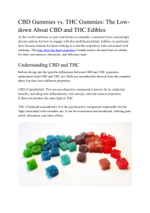 CBD Gummies vs. THC Gummies