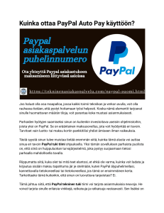 Kuinka ottaa PayPal Auto Pay käyttöön