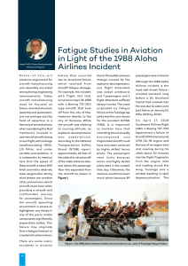 Fatigue Studies in Aviation