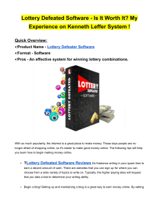 Lottery Defeated Software - Is It Worth It  My Experience on Kenneth Leffer System