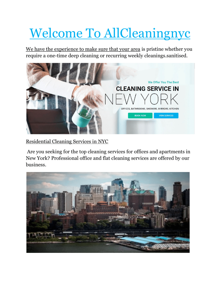 nyc deep cleaning service