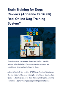 Brain Training for Dogs Reviews (Adrienne Farricelli) Real Online Dog Training System 