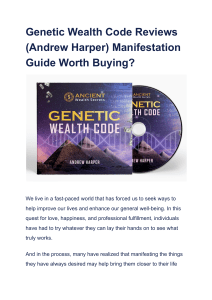 Genetic Wealth Code Reviews (Andrew Harper) Manifestation Guide Worth Buying 
