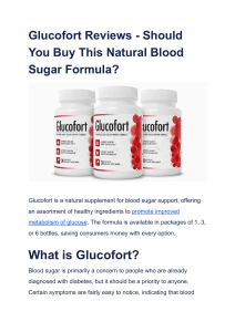 Glucofort Reviews - Should You Buy This Natural Blood Sugar Formula 