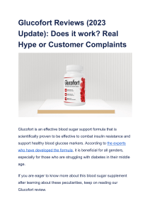 Glucofort Reviews (2023 Update)  Does it work  Real Hype or Customer Complaints