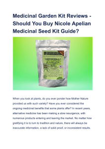 Medicinal Garden Kit Reviews - Should You Buy Nicole Apelian Medicinal Seed Kit Guide 
