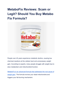 MetaboFix Reviews  Scam or Legit  Should You Buy Metabo Fix Formula 