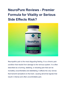 NeuroPure Reviews - Premier Formula for Vitality or Serious Side Effects Risk 