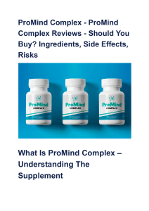 ProMind Complex Reviews - Should You Buy  Ingredients, Side Effects, Risks