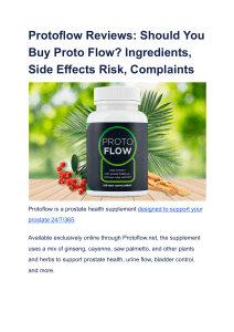 Protoflow Reviews  Should You Buy Proto Flow  Ingredients, Side Effects Risk, Complaints