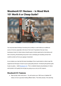 Woodwork101 Reviews – Is Wood Work 101 Worth It or Cheap Guide 