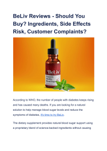 BeLiv Reviews - Should You Buy  Ingredients, Side Effects Risk, Customer Complaints 