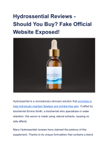 Hydrossential Reviews - Should You Buy  Fake Official Website Exposed!