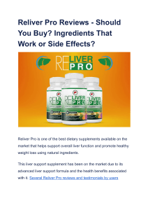 Reliver Pro Reviews - Should You Buy  Ingredients That Work or Side Effects 
