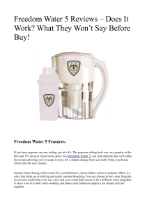 Freedom Water 5 Reviews – Does It Work What They Wont Say Before Buy