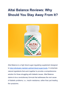 Altai Balance Reviews - Trustworthy Brand Worth Buying or Fake Ingredients
