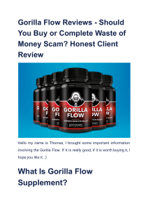 Gorilla Flow - Gorilla Flow Review - Gorilla Flow Ingridients - Gorilla Flow Side Effects - Gorilla Flow Customer Review