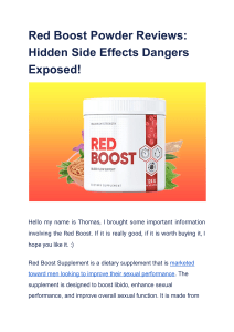 Red Boost Powder Reviews  Hidden Side Effects Dangers Exposed!