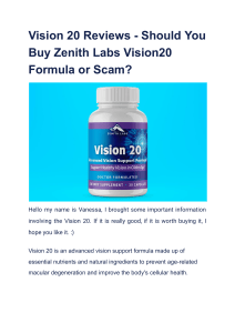 Vision 20 Reviews - Should You Buy Zenith Labs Vision20 Formula or Scam 