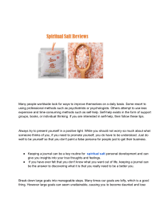 Spiritual Salt Reviews -Benefits of Spiritual Salt for Health