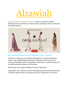 Original Pakistani Dresses Collections