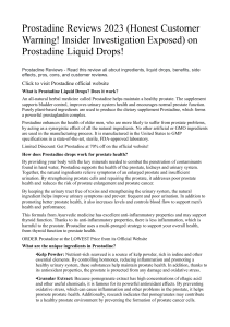 Prostadine Reviews 2023 (Honest Customer Warning! Insider Investigation Exposed) on Prostadine Liquid Drops!