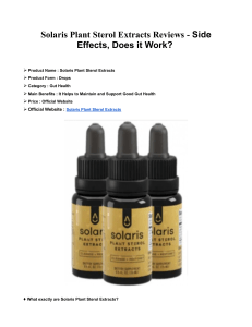 Solaris Plant Sterol Extracts Reviews - Side Effects, Does it Work