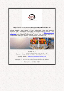 Ship Supplier In Singapore Singapore Ship Chandler Pte Ltd