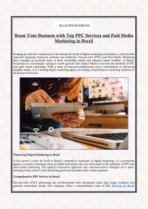 Boost Your Business with Top PPC Services and Paid Media Marketing in Brazil