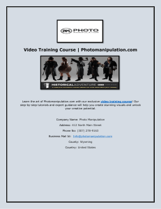 Video Training Course