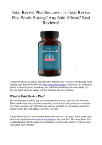 Total Revive Plus Reviews - Is Total Revive Plus Worth Buying Any Side Effects Real Reviews