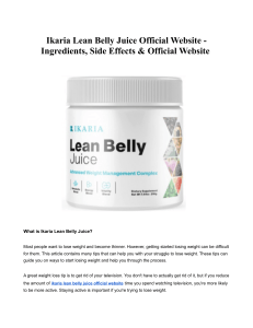 Ikaria Lean Belly Juice Official Website - Ingredients, Side Effects & Official Website