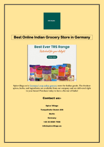 Best Online Indian Grocery Store in Germany